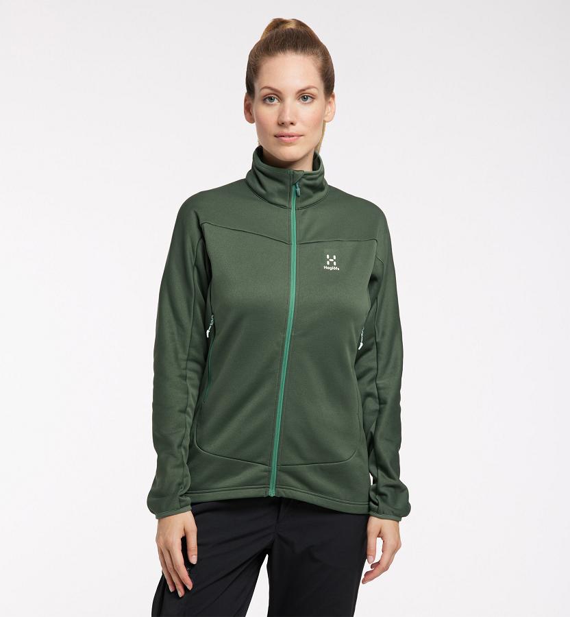 Haglöfs Frost Mid Layer Green For Womens CZIRJ2783 Australia